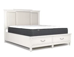 Mor Furniture Upholstered Beds|Beds|Willowbrook Upholstered Wall Bed In Pebble, Queen