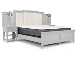 Mor Furniture Upholstered Beds|Beds|Willowbrook Upholstered Wall Bed In Pebble, Queen