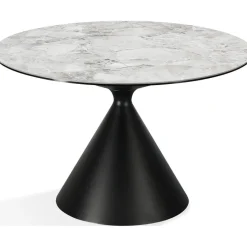 Mor Furniture Round Dining Tables|Dining Tables|Winston Round Dining Table In Black Sintered Stone