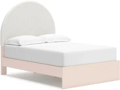 Mor Furniture Kids Beds & Bunk Beds|Wistenpine Panel Bed, Dresser, Mirror & Nightstand In Blush, Twin