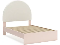 Mor Furniture Kids Beds & Bunk Beds|Wistenpine Panel Bed, Dresser, Mirror & Nightstand In Blush, Twin