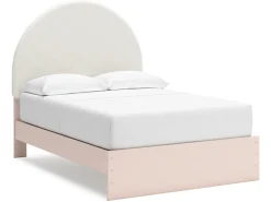 Mor Furniture Kids Beds & Bunk Beds|Wistenpine Panel Bed, Dresser, Mirror & Nightstand In Blush, Twin