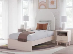 Mor Furniture Kids Beds & Bunk Beds|Wistenpine Panel Bed In Blush, Twin