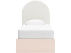 Mor Furniture Kids Beds & Bunk Beds|Wistenpine Panel Bed W/ Storage, Dresser, Mirror & Nightstand In Blush, Twin