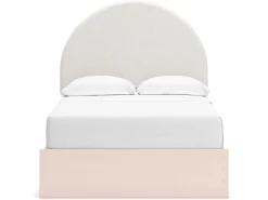Mor Furniture Kids Beds & Bunk Beds|Wistenpine Panel Bed W/ Storage, Dresser, Mirror & Nightstand In Blush, Twin