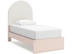 Mor Furniture Kids Beds & Bunk Beds|Wistenpine Panel Bed W/ Storage, Dresser, Mirror & Nightstand In Blush, Twin