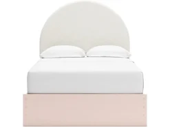 Mor Furniture Kids Beds & Bunk Beds|Wistenpine Panel Bed W/ Storage, Dresser, Mirror & Nightstand In Blush, Twin