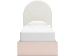 Mor Furniture Kids Beds & Bunk Beds|Wistenpine Panel Bed W/ Storage, Dresser, Mirror & Nightstand In Blush, Twin