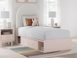 Mor Furniture Kids Beds & Bunk Beds|Wistenpine Storage Bed In Blush, Twin
