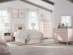 Mor Furniture Kids Beds & Bunk Beds|Wistenpine Storage Bed In Blush, Twin
