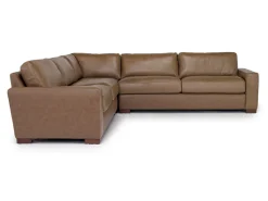 Mor Furniture Sectionals|York 3 Piece Sectional In Chestnut Leather