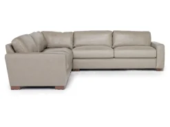 Mor Furniture Sectionals|York 3 Piece Sectional In Chestnut Leather