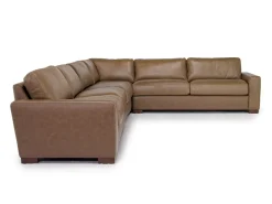 Mor Furniture Sectionals|York 4 Piece Sectional In Chestnut Leather