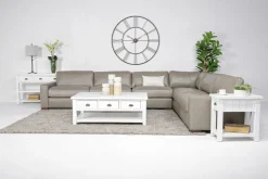 Mor Furniture Sectionals|York 4 Piece Sectional In Chestnut Leather