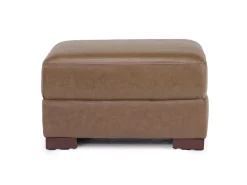 Mor Furniture Ottomans|York Ottoman In York Taupe Leather