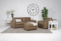 Mor Furniture Ottomans|York Ottoman In York Taupe Leather