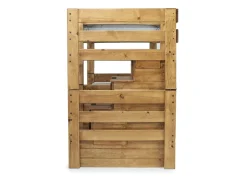Mor Furniture Kids Beds & Bunk Beds|Young Pioneer Bunk Bed W/ Storage Steps & 4 Storage Drawers In Dark Gray, Twin/Twin