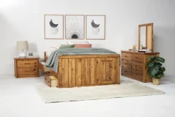 Mor Furniture Kids Beds & Bunk Beds|Young Pioneer Captain Bed W/ 4 Drawer Storage In , Twin Natural