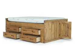 Mor Furniture Kids Beds & Bunk Beds|Young Pioneer Captain Bed W/ 4 Drawer Storage In , Twin Natural