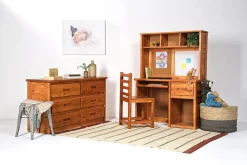 Mor Furniture Desks|Kids Desks & Storage|Young Pioneer Desk & Hutch In Natural